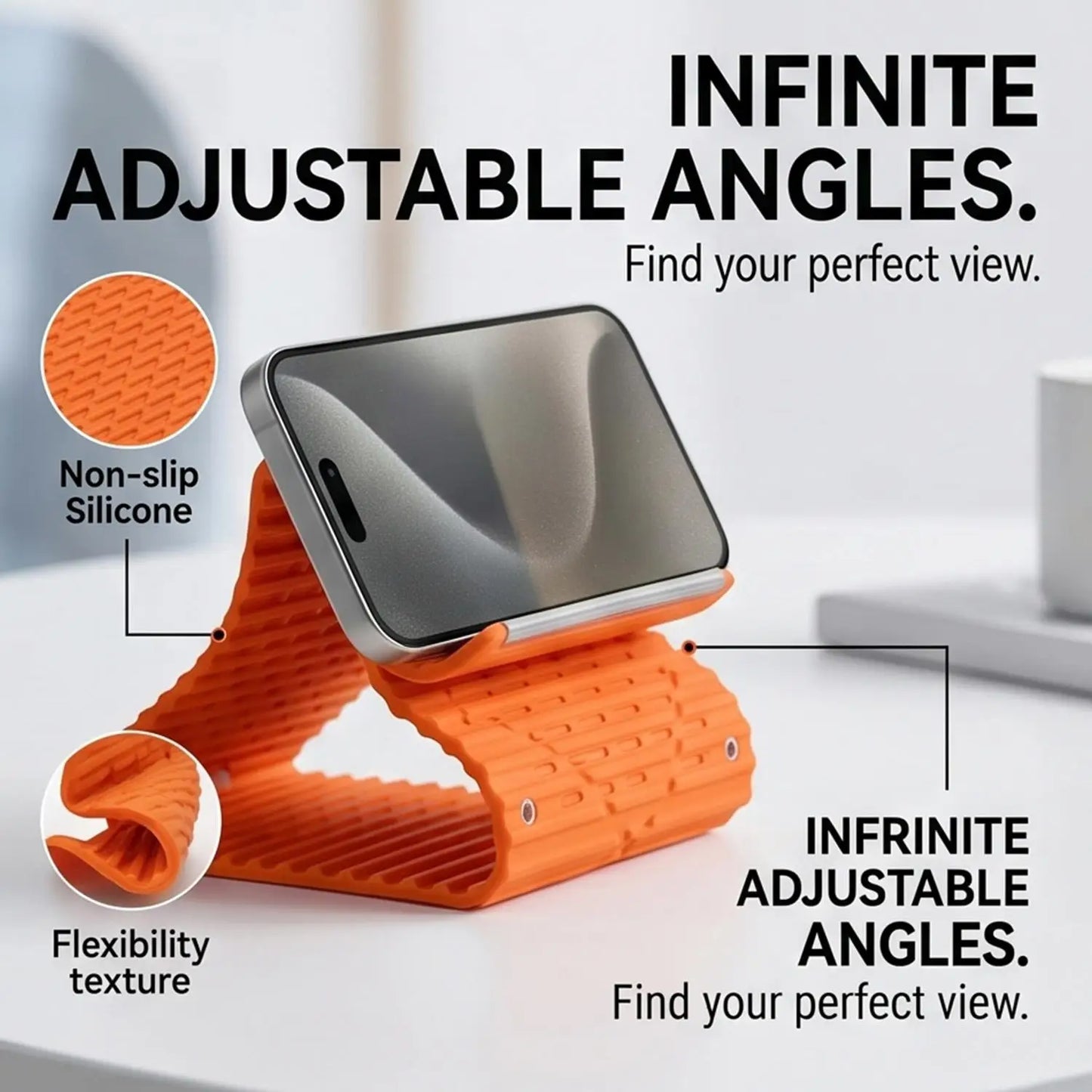 Portable Silicone Mobile Phone Holder Lazy Bracket Bendable Freely into Any Shape Multi-Angle Adjustable Tablet Desktop Stand